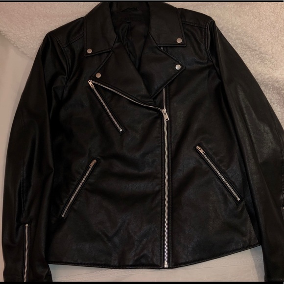 Black Faux Leather Jacket - Picture 2 of 3